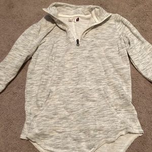 Long sleeve zip up sweat shirt